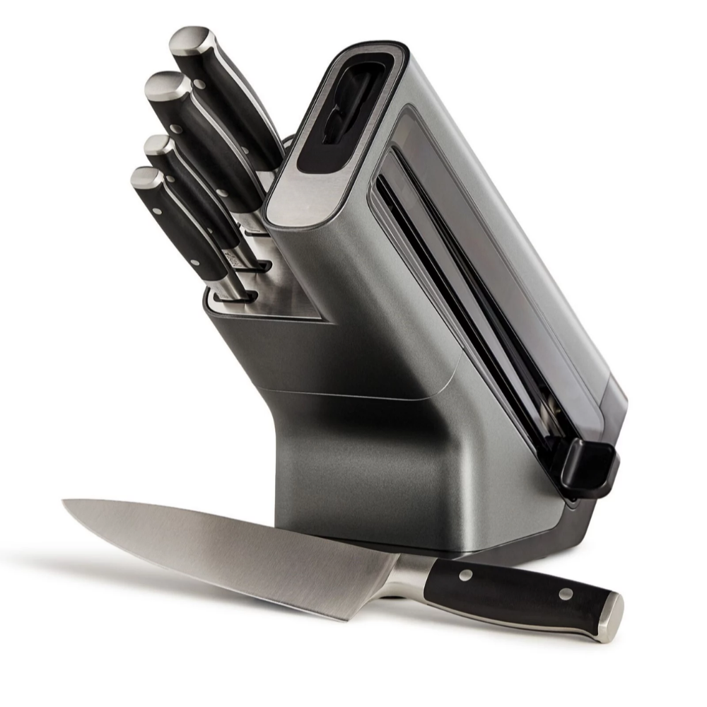 Stainless 6-Piece Set & Wood Block